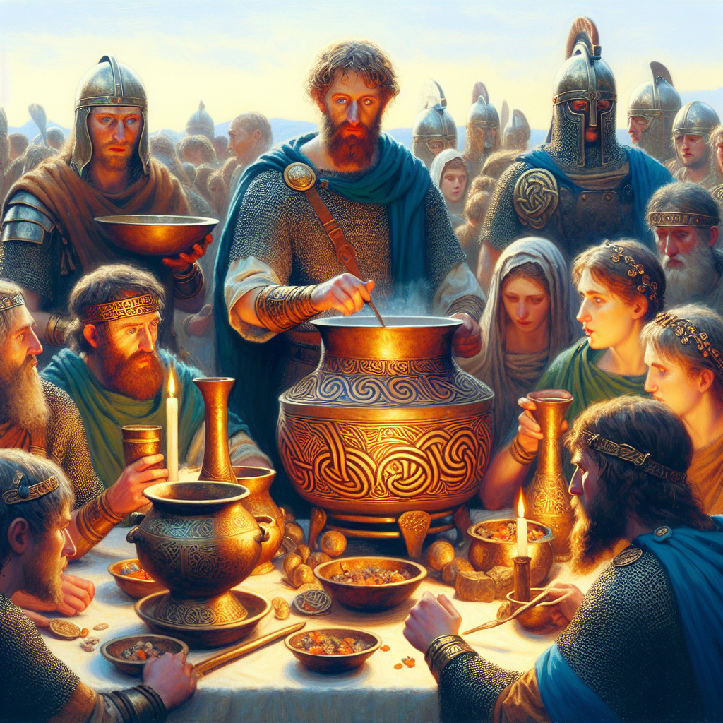 Bronze cauldrons and decorated situlae used in elite feasting contexts